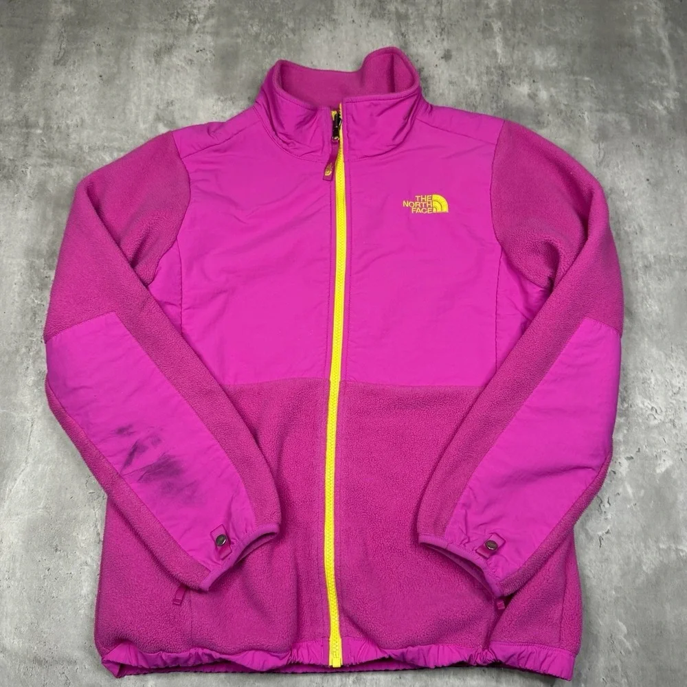 The North Face Denali Jacket Girls XL Pink Polartec Fleece Full Zip Hike